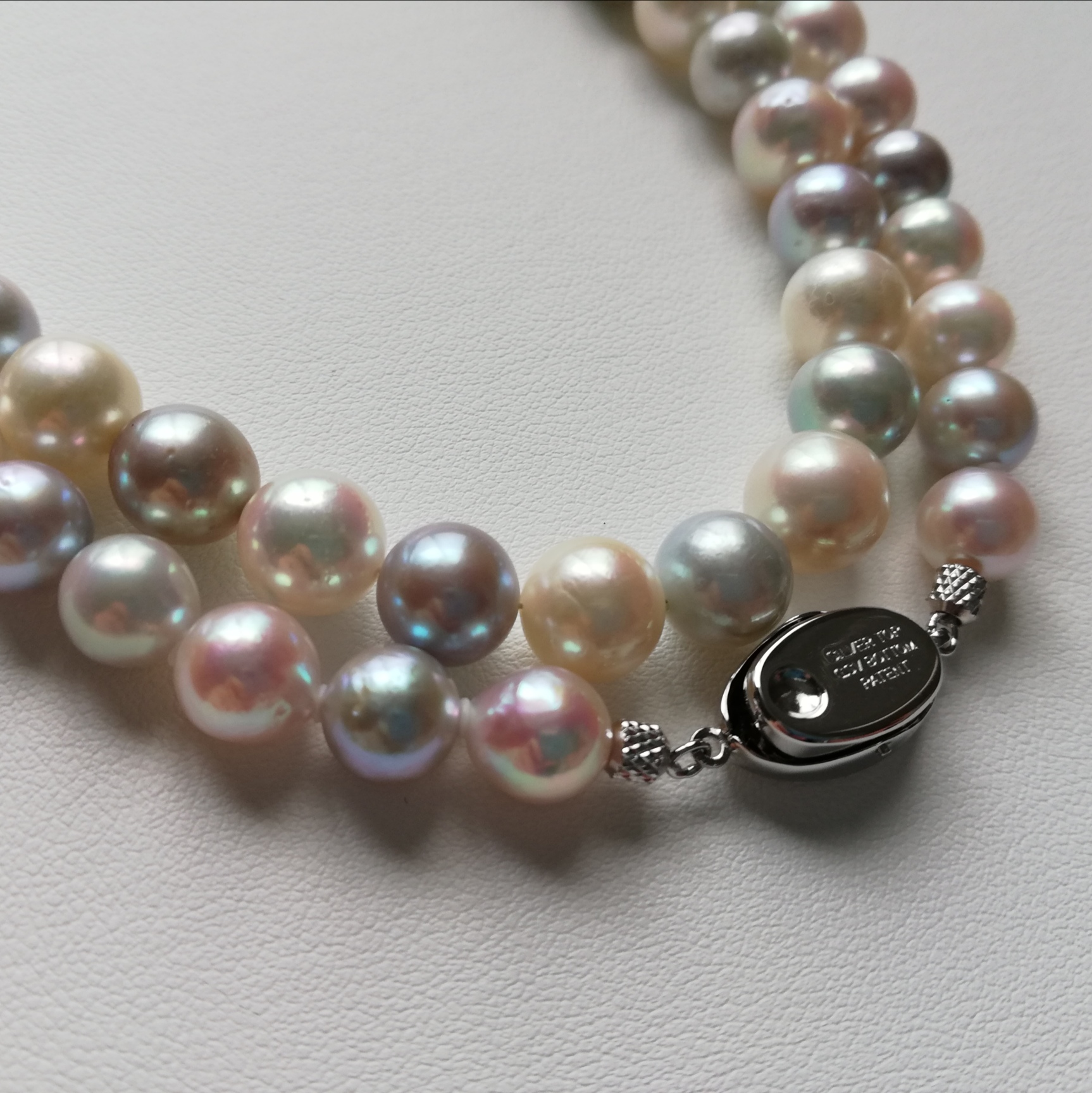 G23≪現品限り数量限定特価品≫ 高品質アコヤ真珠83㎝マルチカラーロングネックレス7.0～8.0㎜